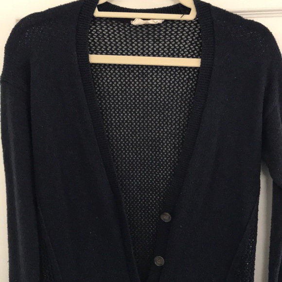 Hollister Navy blue button down cardigan sweater - Picture 3 of 7